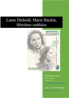 Laure Diebold, Marie Hackin, Héroïnes Oubliées