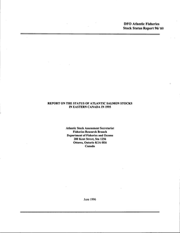 Report on the Status of Atlantic Salmon Stocks in Eastern Canada in 199 5