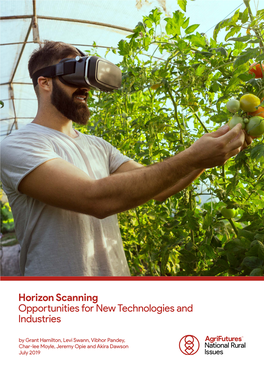 Horizon Scanning Opportunities for New Technologies and Industries