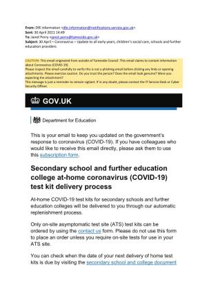Department for Education COVID-19 Helpline