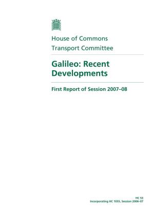 Galileo: Recent Developments
