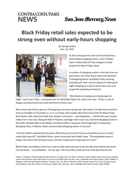 Black Friday Retail Sales Expected to Be Strong Even Without Early-Hours Shopping