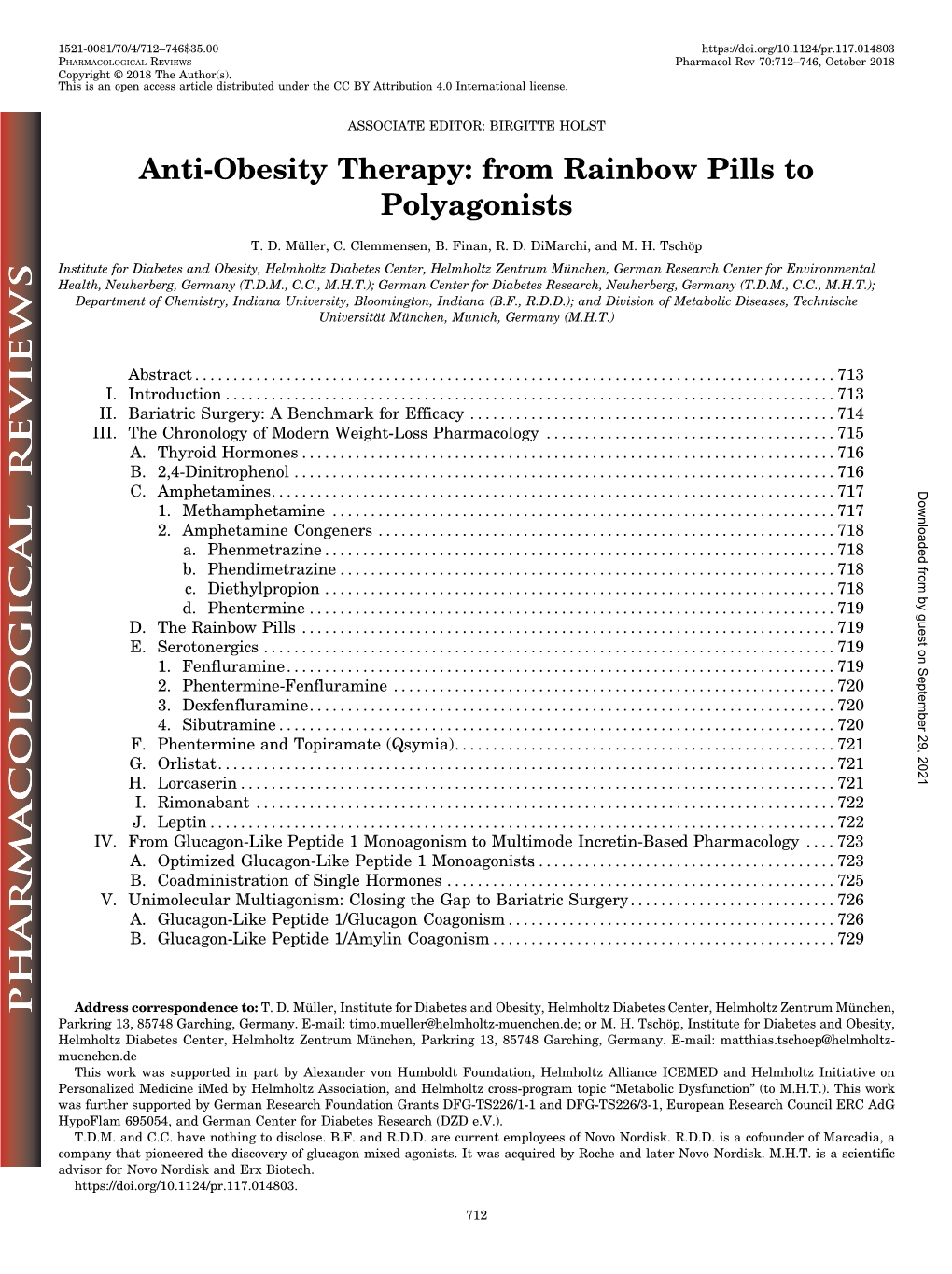 Anti-Obesity Therapy: from Rainbow Pills to Polyagonists