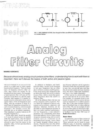 How to Design Analog Filter Circuits.Pdf