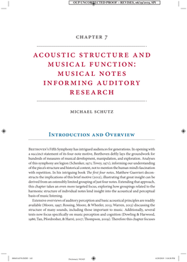 Acoustic Structure and Musical Function: Musical Notes Informing Auditory Research