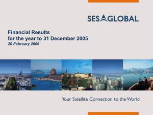 Financial Results for the Year to 31 December 2005 20 February 2006 Disclaimer