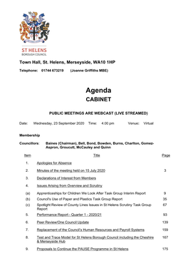 (Public Pack)Agenda Document for Cabinet, 23/09/2020 16:00