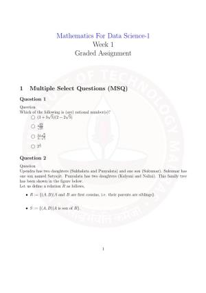 Mathematics for Data Science-1 Week 1 Graded Assignment