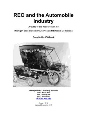 REO at the MSU Archives REO Motors Inc