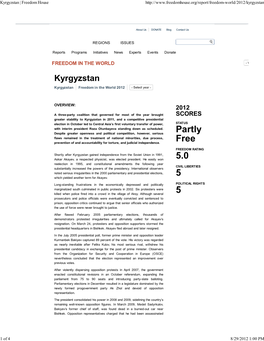 Kyrgyzstan | Freedom House