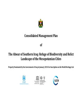 Consolidated Management Plan of the Ahwar of Southern Iraq
