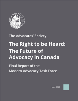 The Future of Advocacy in Canada
