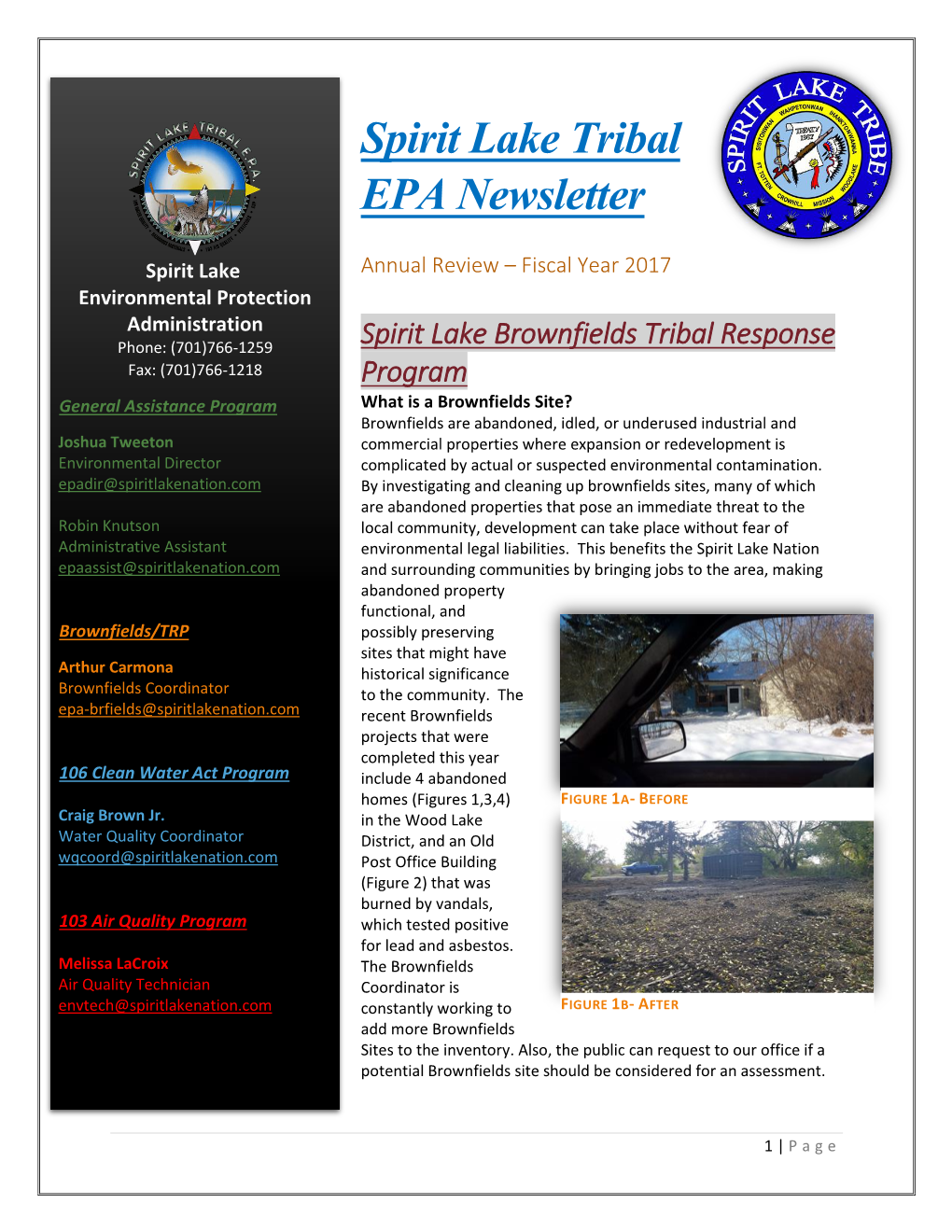 Spirit Lake Tribal EPA Newsletter