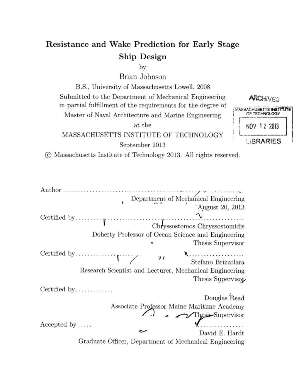 Resistance and Wake Prediction for Early Stage Ship Design