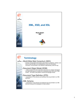 XML, XSD, and XSL