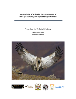 National Plan of Action for the Conservation of the Cape Vulture (Gyps Coprotheres) in Namibia
