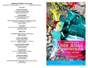 Baldwin Wallace University Department of Theatre and Dance………………………21-22 Production Season