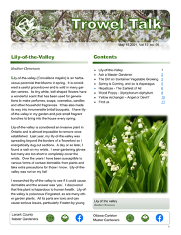May 15 2021, Vol 12, No. 05 Lanark County Master Gardeners