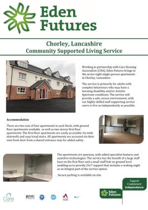 Chorley, Lancashire Community Supported Living Service