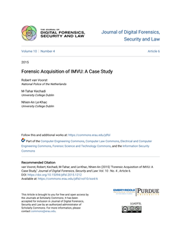 Forensic Acquisition of IMVU: a Case Study