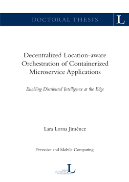 Decentralized Location-Aware Orchestration of Containerized Microservice Applications