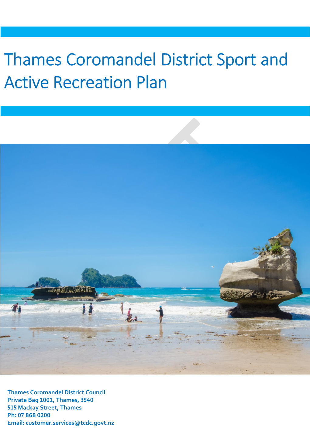 Thames Coromandel District Sport and Active Recreation Plan