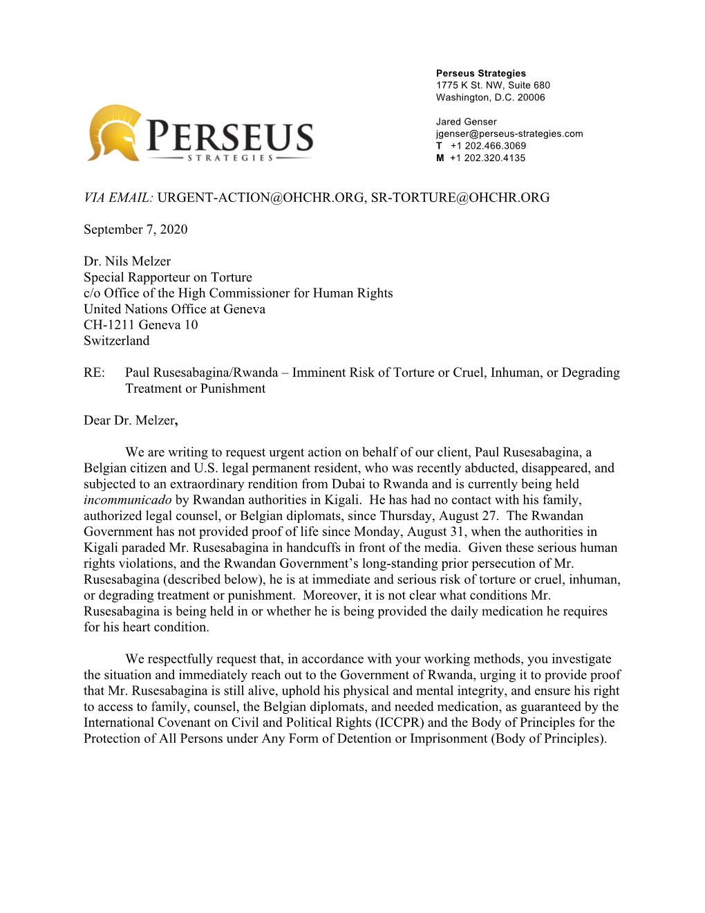 Complaint-To-UNSRT Paul-Rusesabagina FINAL-1.Pdf