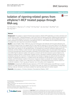 Isolation of Ripening-Related Genes from Ethylene/1