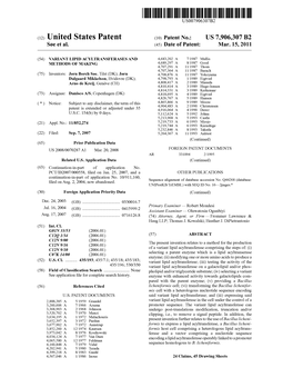 (12) United States Patent (10) Patent No.: US 7,906,307 B2 S0e Et Al