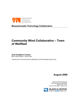 Community Wind Collaborative – Town of Wellfleet
