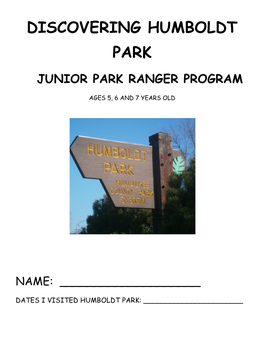 Discovering Humboldt Park Junior Park Ranger Program