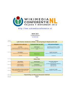 Wikimedia Conferentie Nederland 2012 Conferentieboek