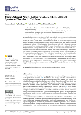 Using Artificial Neural Network to Detect Fetal Alcohol Spectrum