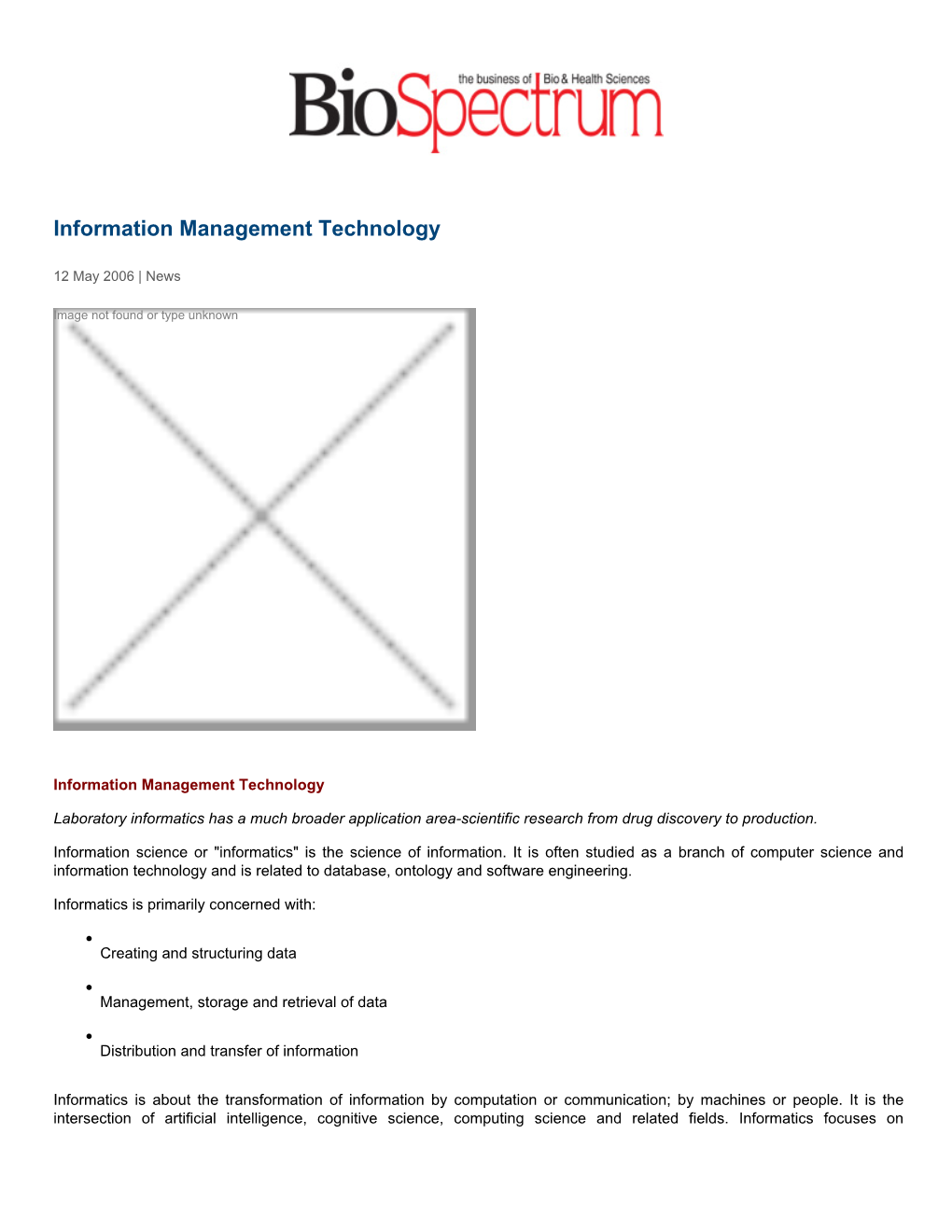 Information Management Technology