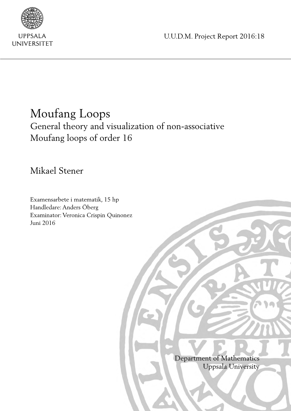 Moufang Loops General Theory and Visualization of Non-Associative Moufang Loops of Order 16