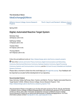 Digital, Automated Reactive Target System