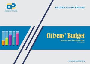 Citizens' Budget Dera Ghazi Khan.Cdr