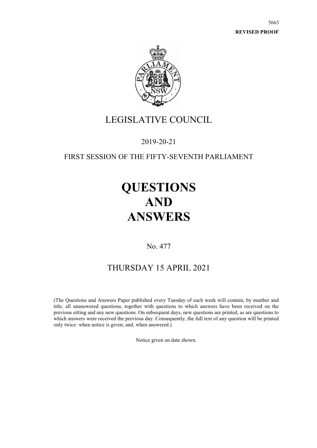 Questions & Answers Paper No