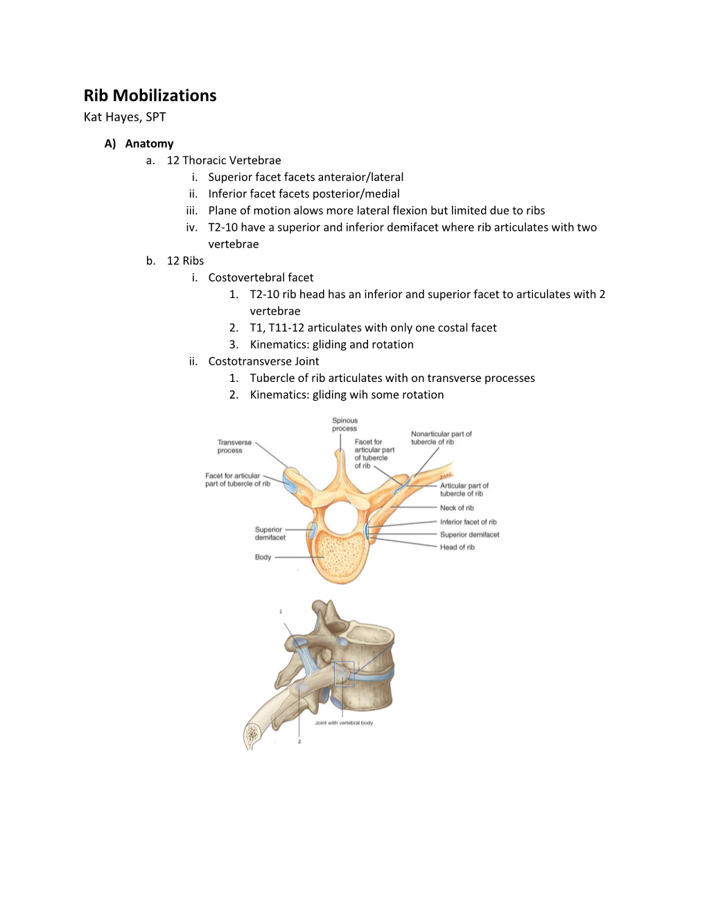 Rib Mobilizations Kat Hayes, SPT