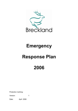 Emergency Response Plan 2006