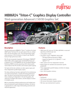 MB86R24 “Triton-C” Graphics Display Controller Third-Generation Advanced 2.5D/3D Graphics Soc