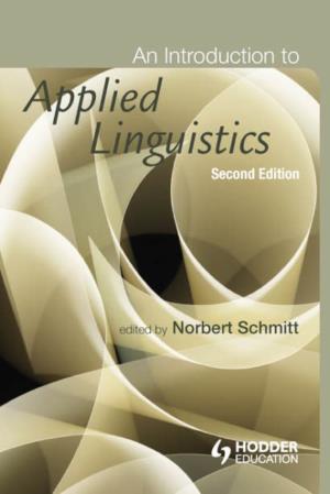 An Introduction to Applied Linguistics This Page Intentionally Left Blank an Introduction to Applied Linguistics