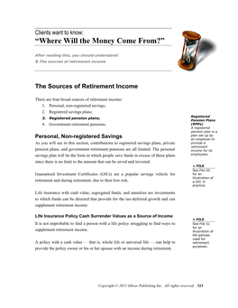The Sources of Retirement Income