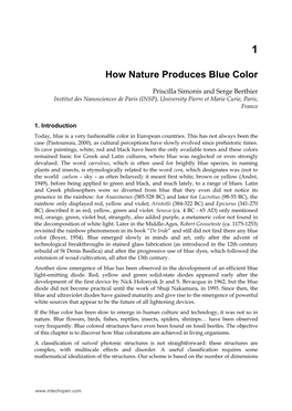 How Nature Produces Blue Color