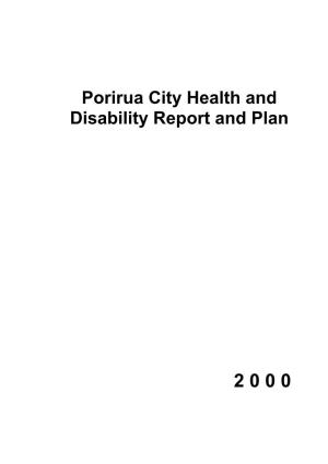 Porirua City Health and Disability Report and Plan