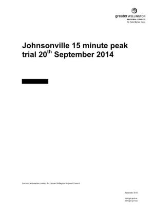 Johnsonville 15 Minute Peak Trial 20 September 2014