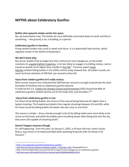 MYTHS About Celebratory Gunfire