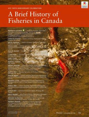 A Brief History of Fisheries in Canada