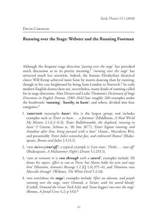 Webster and the Running Footman