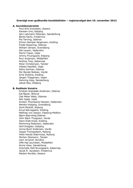 Kandidatliste Pr. 23-10-2013